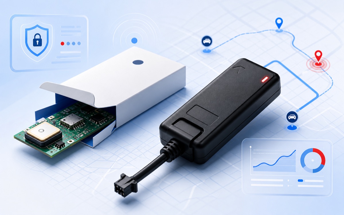 Rastreador veicular e isca GPS RF para monitoramento